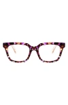 Oscar De La Renta 51mm Square Optical Glasses In Purple Demi