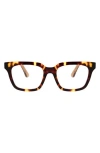 Oscar De La Renta 51mm Square Optical Glasses In Tortoise