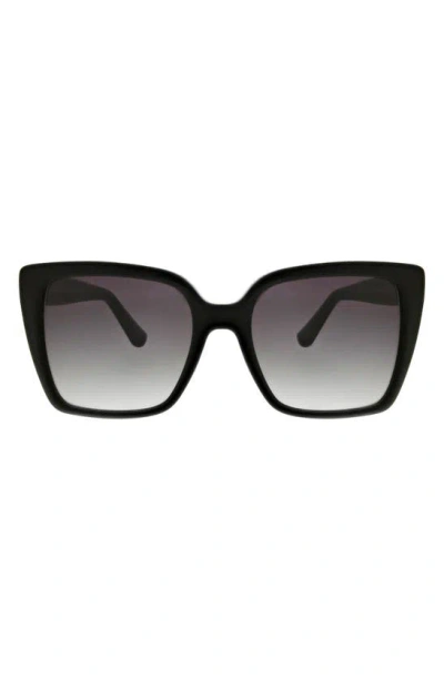 Oscar De La Renta 52mm Butterfly Sunglasses In Black