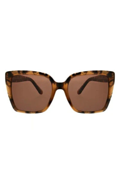 Oscar De La Renta 52mm Butterfly Sunglasses In Taupe Demi