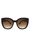 Oscar De La Renta 52mm Butterfly Sunglasses In Tort