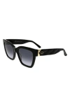 Oscar De La Renta 53mm Butterfly Sunglasses In Black