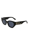 Oscar De La Renta 53mm Cat Eye Sunglasses In Black