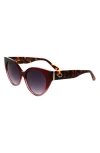 Oscar De La Renta 54mm Cat Eye Sunglasses In Burgundy