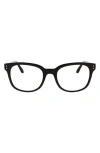 Oscar De La Renta 54mm Square Blue Light Blocking Glasses In Shiny Black