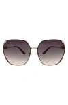 Oscar De La Renta 62mm Butterfly Sunglasses In Brown/burgundy
