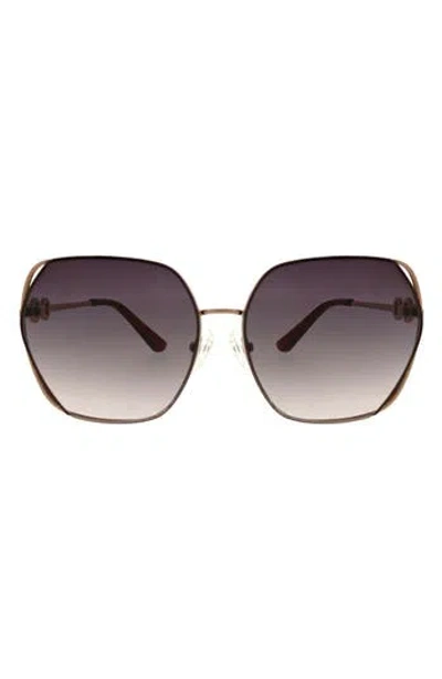 Oscar De La Renta 62mm Butterfly Sunglasses In Brown