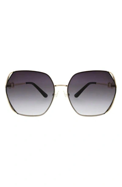 Oscar De La Renta 62mm Butterfly Sunglasses In Black