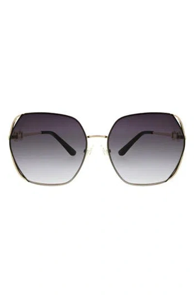 Oscar De La Renta 62mm Butterfly Sunglasses In Gold