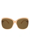 Oscar De La Renta 62mm Vented Polarized Sunglasses In Blush