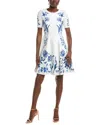 Oscar De La Renta Ladies Knti Dress In Blue