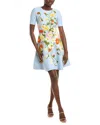 Oscar De La Renta Ladies Knit Dress In Blue