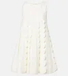 Oscar De La Renta Midikleid Abstract Brushstroke In Weiss