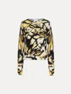 Oscar De La Renta Abstract Butterfly Printed Cardigan
