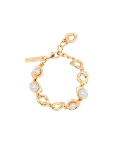 Oscar De La Renta Abstract O Pearl Bracelet