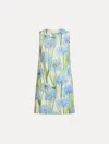 Oscar De La Renta Allium Cotton Poplin Sleeveless Shift Dress In Multi