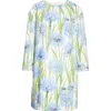 Oscar De La Renta Allium Long Sleeve Stretch Cotton Poplin Minidress In Multi