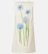 Oscar De La Renta Alliums-print Sleeveless Mini Shift Dress In Multi