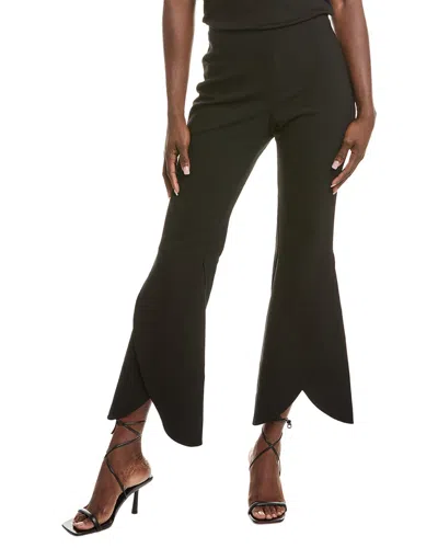 OSCAR DE LA RENTA OSCAR DE LA RENTA ANKLE-LENGTH TULIP FLARE SILK-TRIM WOOL-BLEND PANT