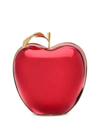 Oscar De La Renta Apple-shaped Clutch Bag In Red
