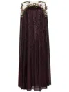 Oscar De La Renta Art Nouveau Kaftan Gown In Red