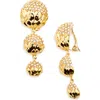 Oscar De La Renta Artichoke Pavè Drop Earrings