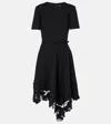 Oscar De La Renta Midikleid Aus Einem Wollgemisch In Schwarz
