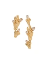 OSCAR DE LA RENTA ASYMMETRICAL ROCK CLIP-ON EARRINGS