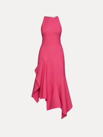 Oscar De La Renta Asymmetrical Wool Dress