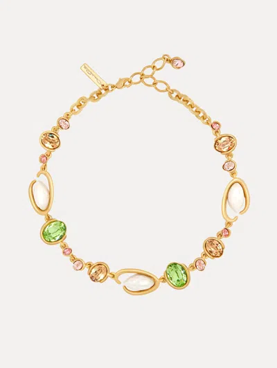 Oscar De La Renta Baroque Pearl O Necklace In Multi