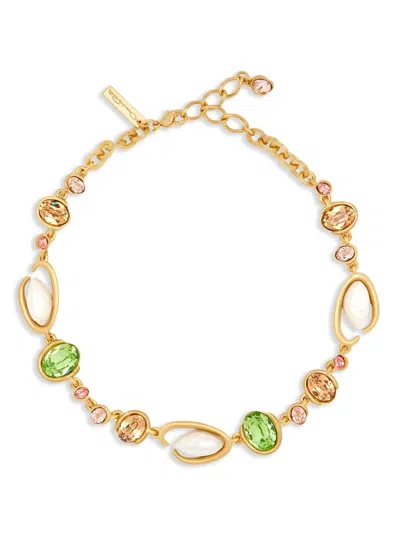 Oscar De La Renta Baroque Pearl O Necklace In Gold