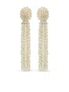 Oscar De La Renta Bead-embellished Clip-on Earrings In Neutral