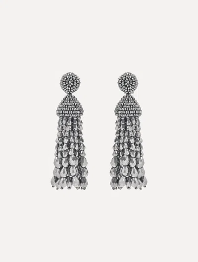 Oscar De La Renta Beaded Chandelier Clip-on Earrings