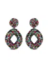 Oscar De La Renta Beaded Drop Clip-on Earrings In Multi