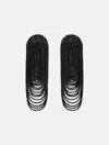 Oscar De La Renta Beaded Curtain Clip-on Earrings In Black