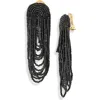 Oscar De La Renta Beaded Double Curtain Clip-on Drop Earrings In Black