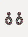 Oscar De La Renta Beaded Drop Clip-on Earrings In Multi