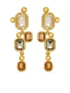 Oscar De La Renta ビーズ エメラルドカット ピアス In Gold