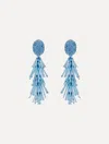 Oscar De La Renta Beaded Fringe Tassel Clip-on Earrings In Gold