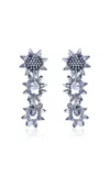 Oscar De La Renta Beaded Pompom Stud Earrings In Metallic