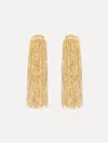Oscar De La Renta Beaded Tassel Drop Clip-on Earrings In Gold