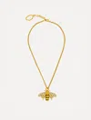 Oscar De La Renta Bee Pendant Necklace In Brown