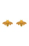 Oscar De La Renta Bee Stud Earrings In Gold
