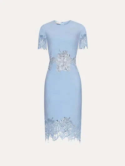 OSCAR DE LA RENTA BELLFLOWER GUIPURE PENCIL DRESS