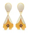 Oscar De La Renta Bellflower-shaped Drop Earrings In Gold