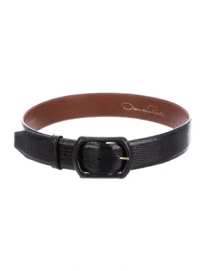Pre-owned Oscar De La Renta Belt In Black