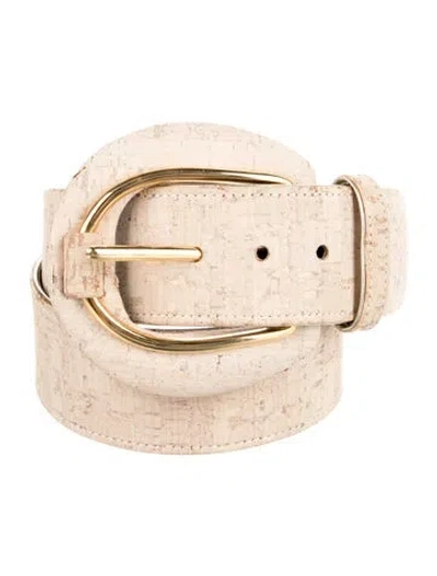 Pre-owned Oscar De La Renta Belt In Neutral