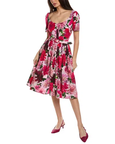 Oscar De La Renta Belted Shirtdress In Multi