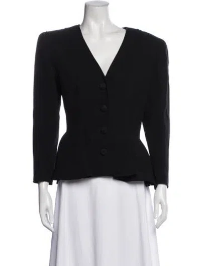 Pre-owned Oscar De La Renta Blazer In Black