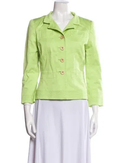 Pre-owned Oscar De La Renta Blazer In Green